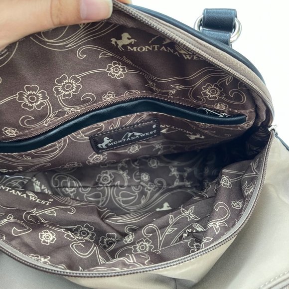 Montana West Black and Tan Satchel - Picture 6 of 13